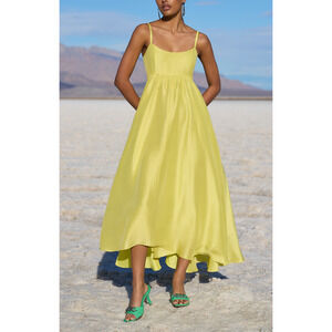 Azeeza 'Rachel' Yellow Silk Dress Size S